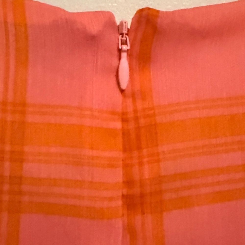 LIKELY Havana Plaid Mini Dress in pink and orange. - Picture 8 of 8